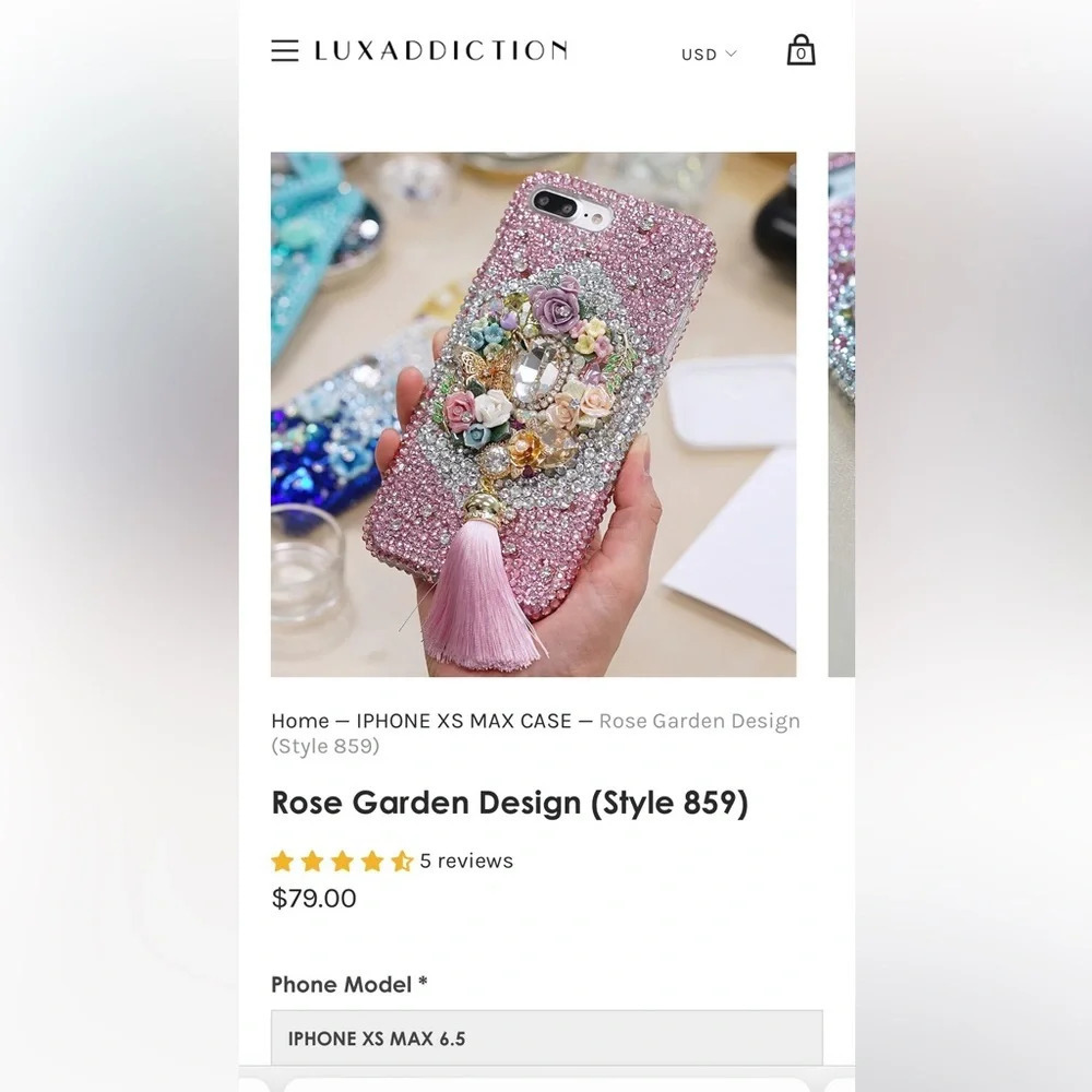 Luxaddiction rose garden phone case iPhone XS Max